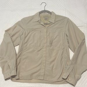 Exofficio khaki women’s hiking/safari shirt S, EUC